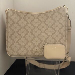 Kate Spade Beige Floral Shoulder Bag